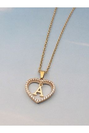 گردنبند استیل ( فولاد ) زرد زنانه استیل ضد زنگ Siya Silver - کد 862569176