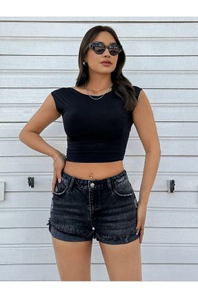 شلوارک و برمودا مشکی زنانه %100 پنبه Actress - کد 925980181