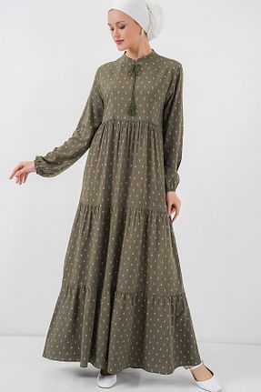 لباس حجاب خاکی زنانه Relaxed Bigdart - کد 6101987