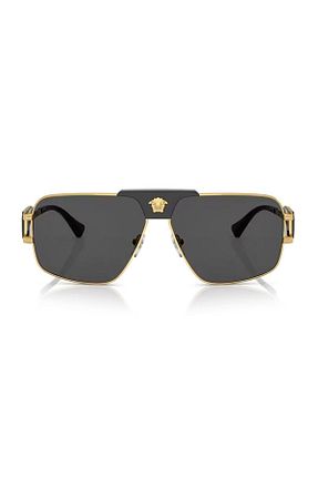 عینک آفتابی طلائی مردانه 63 Versace - کد 686597493