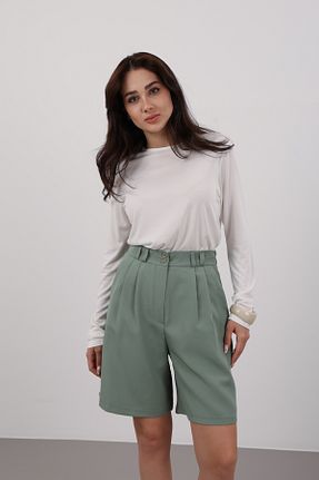 شلوارک و برمودا خاکی زنانه رگولار FACETTE - کد 274508971