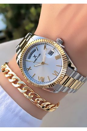 ساعت مچی طلائی زنانه 36-40 میلی متر Daniel Klein - کد 350883888