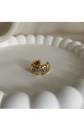 گوشواره غضروفی جواهر زرد زنانه روکش طلا gaila design - کد 925983990