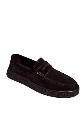 کفش لوفر قهوه ای مردانه نبوک Greyybull Shoes - کد 926084848