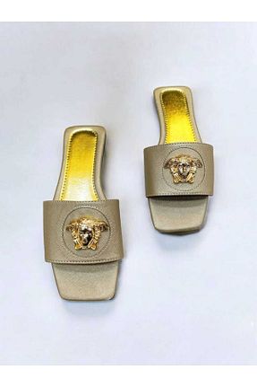 دمپائی بژ زنانه چرم مصنوعی MARİSSA - کد 926008457