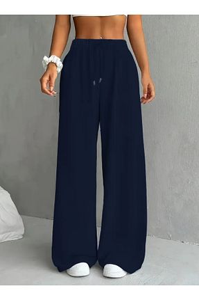 شلوار گرمکن سایز بزرگ سرمه ای زنانه پاچه ساده yx yustex sport - کد 926008329