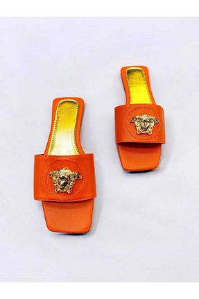 دمپائی نارنجی زنانه چرم مصنوعی MARİSSA - کد 926010185