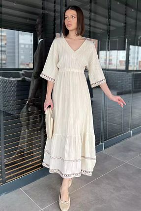 لباس طوسی زنانه بافتنی GÜLSELİ - کد 926020338