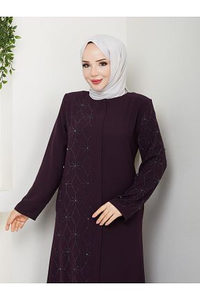 کلاه و ابایا بنفش زنانه پنبه ای ELBİSHE - کد 926028573