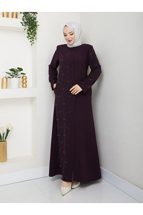 کلاه و ابایا بنفش زنانه پنبه ای ELBİSHE - کد 926028573