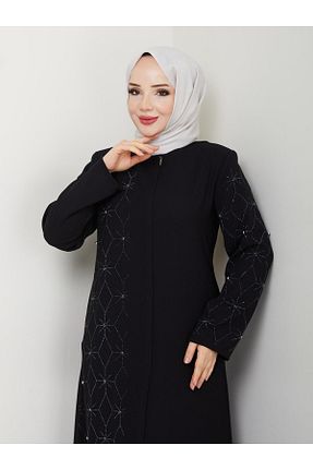 کلاه و ابایا مشکی زنانه پنبه ای ELBİSHE - کد 926028170