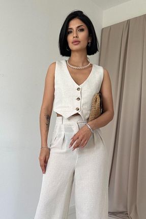 ست بالاتنه و پائین تنه بژ زنانه MODA - کد 926028872