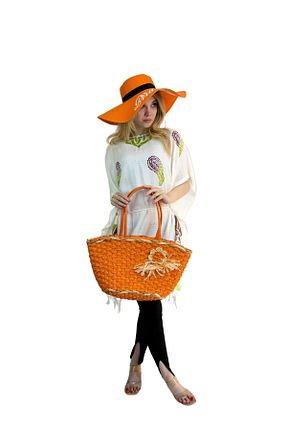 کیف ساحلی رنگی زنانه حصیر Bay Şapkacı - کد 926052538