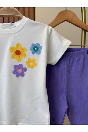 ست کرمکن اسپرت بنفش بچه گانه %100 پنبه KidsSel - کد 926176873