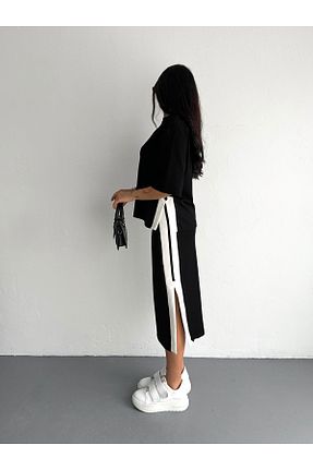ست بالاتنه و پائین تنه مشکی زنانه بافت sportiness - کد 926067636