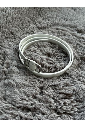 کمربند سفید زنانه چرم مصنوعی Butik - کد 926090658