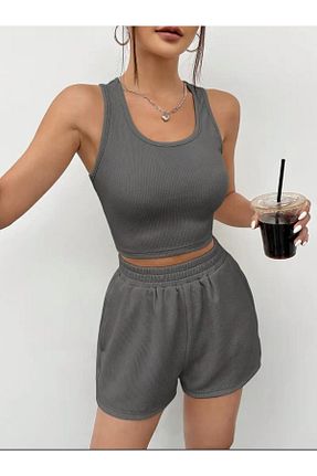 ست بالاتنه و پائین تنه اسپرت طوسی زنانه bemmoda - کد 926236039