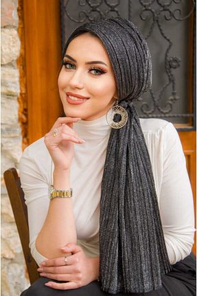 کلاه شنای حجاب مشکی Aişe Tesettür - کد 926151707