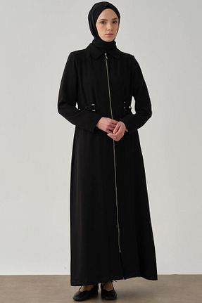 مانتو بلند حجاب مشکی زنانه Tuğba - کد 927215737