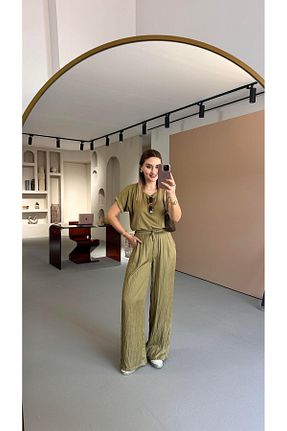 ست بالاتنه و پائین تنه سبز زنانه بافتنی Sezgi Tekin - کد 926182364