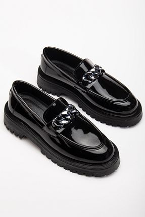 کفش لوفر مشکی زنانه چرم مصنوعی Zegeshoes - کد 902969445