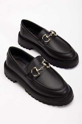 کفش لوفر مشکی زنانه چرم مصنوعی Zegeshoes - کد 921267585