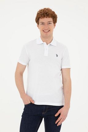 تیشرت سفید مردانه یقه پولو U.S. Polo Assn. - کد 806556553