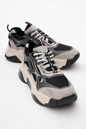 کفش اسنیکر مشکی زنانه بند دار luvishoes - کد 926220069