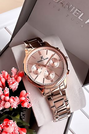 ساعت مچی صورتی زنانه 31-35 میلی متر Daniel Klein - کد 63056143