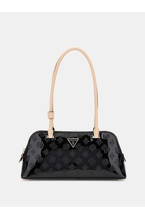 کیف دوشی مشکی زنانه پلی اورتان Guess - کد 924159538