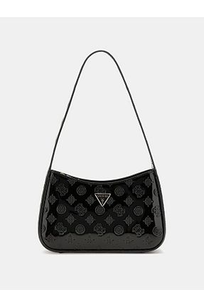 کیف دوشی مشکی زنانه پلی اورتان Guess - کد 905525366