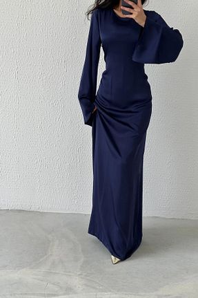 لباس مجلسی حجاب سرمه ای زنانه یقه دوچرخه Raya Gym - کد 926240094