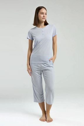 ست لباس راحتی آبی زنانه ساده Pierre Cardin - کد 926258998