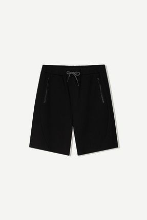 شلوارک و برمودا مشکی مردانه اسلیم Bershka - کد 926254559