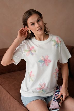 تیشرت نباتی زنانه اورسایز Park Karon - کد 926237825