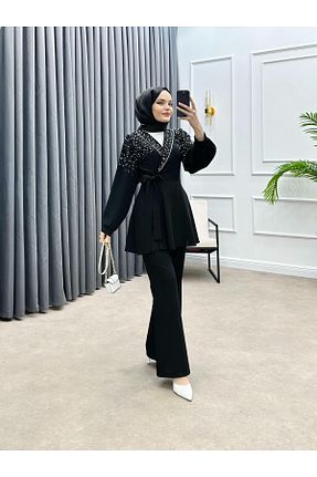 ست بالاتنه و پائین تنه مشکی زنانه رگولار bezenstore - کد 926312254