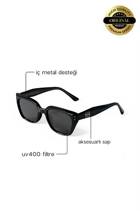 عینک آفتابی مشکی زنانه 53 REN EYEWEAR - کد 926269381