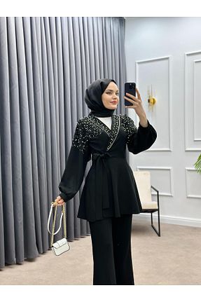 ست بالاتنه و پائین تنه مشکی زنانه رگولار bezenstore - کد 926312254