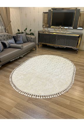 فرش سفید زیره ضد لغزش Bordo Halı - کد 926308719