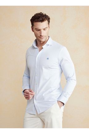 پیراهن آبی مردانه یقه دکمه دار BROOKS BROTHERS - کد 926268668