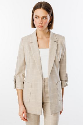 کت بژ زنانه Straight Ekol - کد 926285246