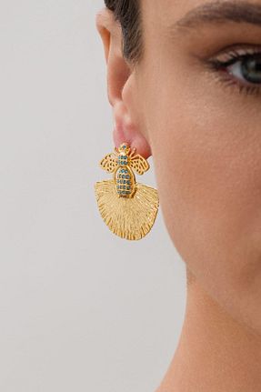 گوشواره جواهر طلائی روکش طلا EG Jewels Atelier - کد 926233033