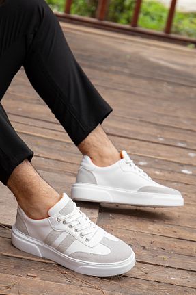 کفش اسنیکر سفید مردانه بند دار lavishoes - کد 926272696