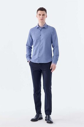 پیراهن سرمه ای مردانه یقه پیراهنی Jakamen - کد 926303012