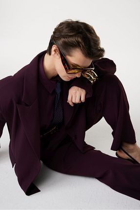 کت بنفش زنانه Straight Newmission - کد 926283964