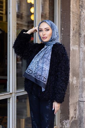 شال مشکی زنانه پنبه ای hkpolo - کد 926330091