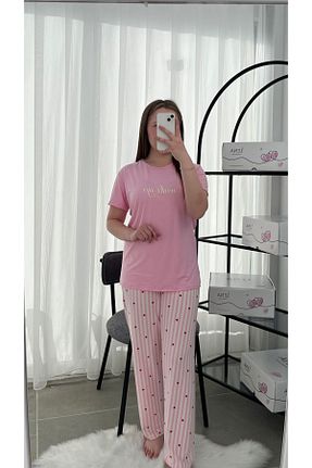 ست لباس راحتی صورتی زنانه ساده Lena Homewears - کد 926336698