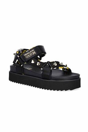 صندل مشکی زنانه پاشنه تخت Versace - کد 926339650
