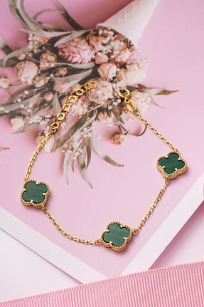دستبند نقره طلائی زنانه 925 عیار AcestesDesign - کد 776287636