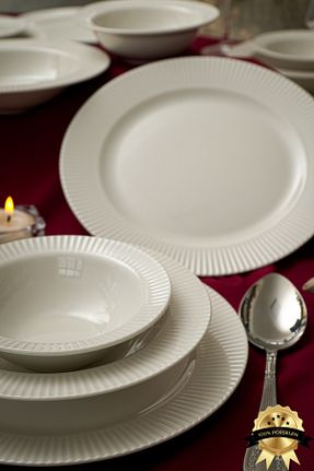 سرویس غذاخوری سفید 6 نفره Heda Porselen - کد 822537530